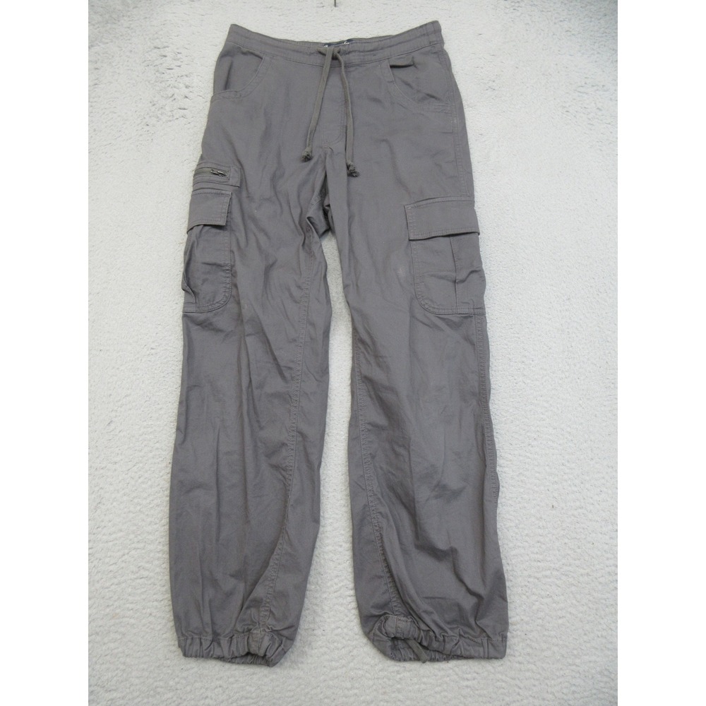 Hollister Parachute Baggy Pants Mens XS Gray Cargo Gorpcore Streetwear Jogger